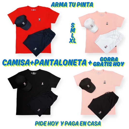 Camiseta + Pantaloneta  y  SOLO POR HOY GRATIS Gorra