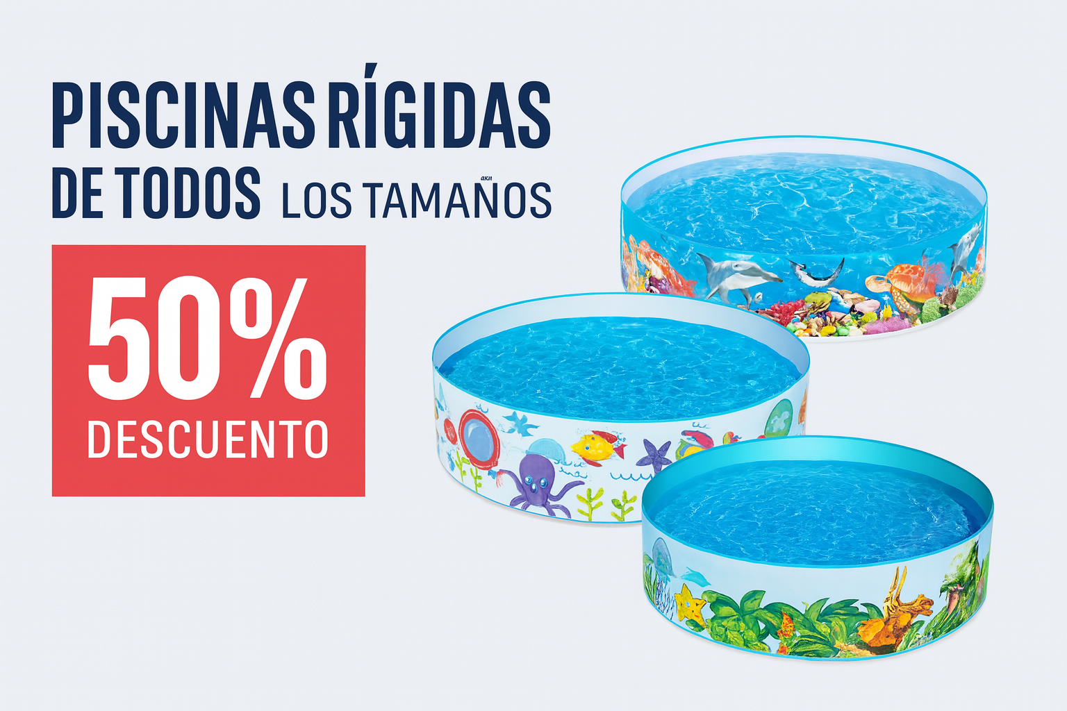 Piscinas rigidas de todos los tamaños - 50% DE DESCUENTO POR BLACK FRIDAY