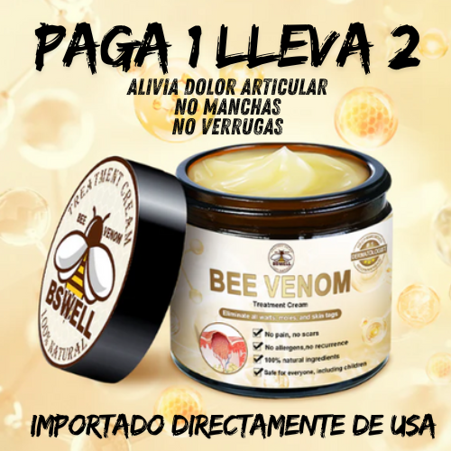 CREMA PARA ARTICULACIONES, BERRUGAS Y CICATRICES EXTRACTO DE VENENO DE ABEJAS 2X1