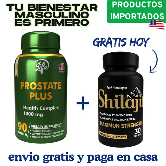 ¡Tu bienestar masculino es lo primero! PROSTATE PLUS y completamente GRATIS SHILAJIT ¡¡¡Promo valida solo por hoy!!!